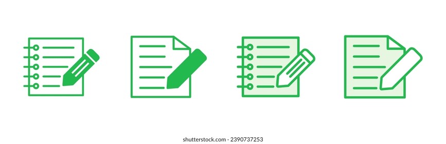 Note icon set. notepad icon vector