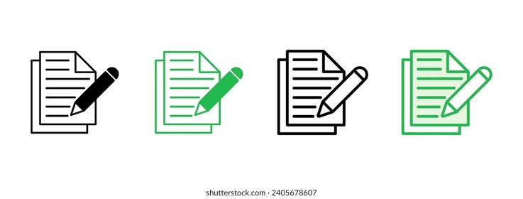 Note icon set. notepad icon vector