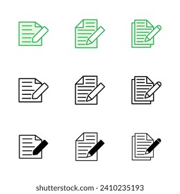 Note icon set. notepad icon vector