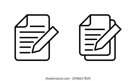 Note icon set. notepad icon vector. edit file. write icon