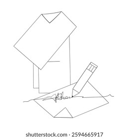 Note icon set. notepad icon vector. edit file. write icon continuous line drawing