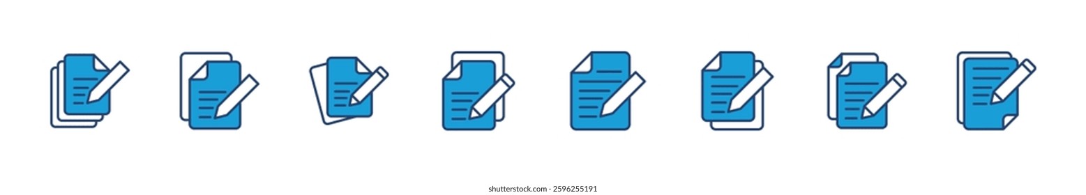 Note icon set. notepad icon vector. edit file. write icon