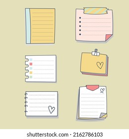 note icon set note paper cute papers notebook 