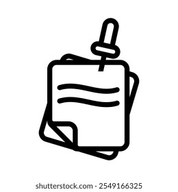 Conjunto de ícones de nota. Ilustração vetorial.