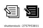 Note icon set vector. notepad sign and symbol
