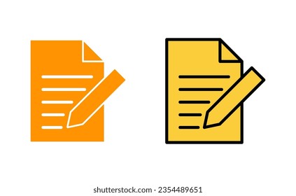 Note icon set for web and mobile app. notepad sign and symbol