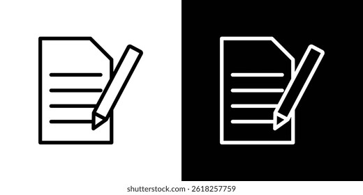 Note icon shape graphic simple plain clipart symbol. thin line outline art