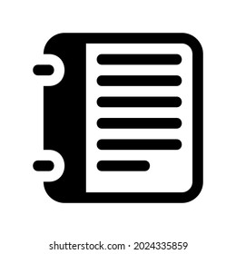 note icon with side hole vector design