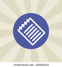 note icon. sign design. background