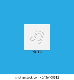 note icon sign signifier vector