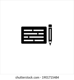 Note icon. Sign symbol design illustration vector icon isolated on white background