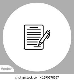 Note icon sign vector,Symbol, logo illustration for web and mobile