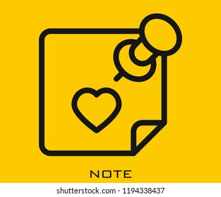 Note icon signs