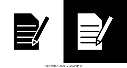 Ícone de nota vetor de linha simples. Símbolo, logotipo.