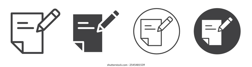 Note icon Simple outline vector logo
