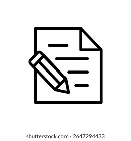 Note icon symbol for apps and websites. notepad sign and symbol
