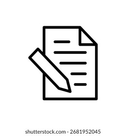 Note icon symbol for apps and websites. notepad sign and symbol