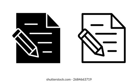 Note icon symbol for apps and websites. notepad sign and symbol