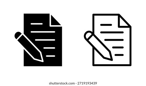 Símbolo del icono de la nota para los App y los Sitios web. signo y símbolo del cuaderno