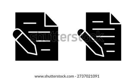 Note icon symbol for apps and websites. notepad sign and symbol