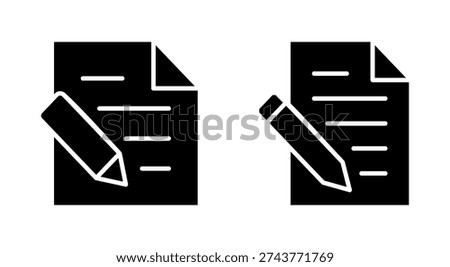 Note icon symbol for apps and websites. notepad sign and symbol