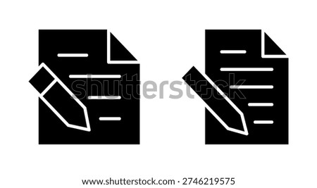 Note icon symbol for apps and websites. notepad sign and symbol