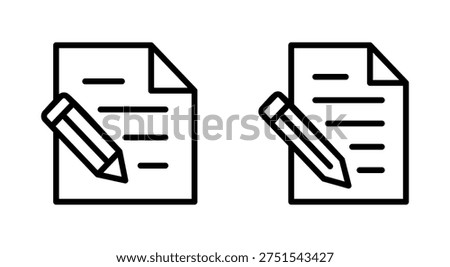 Note icon symbol for apps and websites. notepad sign and symbol