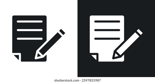 Note icon symbol collection on white background.