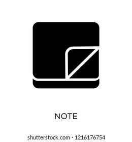 Note icon. Note symbol design from User interface collection. Simple element vector illustration on white background.
