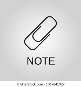 Note icon. Note symbol. Flat design. Stock - Vector illustration