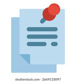 Símbolo de icono de nota. Ilustración vectorial.
