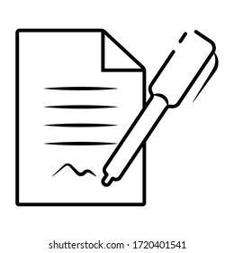Note icon. Taking note icon vector. Edit line icon.