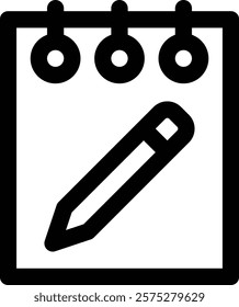 note icon. Thin Linear Style Design Isolated On White Background