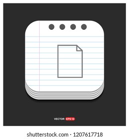 Note Icon - vector icon