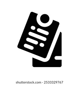 note icon. vector glyph icon for your website, mobile, presentation, and logo design.