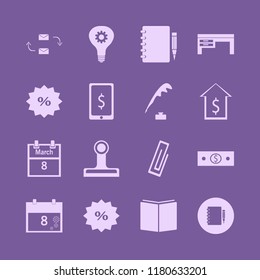 note icon. note vector icons set desk, march calendar, pen ink and paper clip