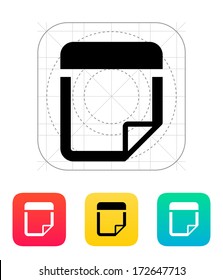 Note icon. Vector illustration.