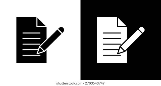 Notizsymbol. Vektorgrafik. Flaches Design.