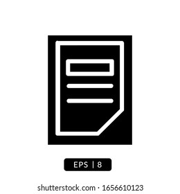 icono de nota ilustración vectorial plantilla de logotipo para muchos fines. Aislado sobre fondo blanco.