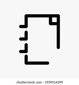 Note Icon vector illustration logo template for many purpose. Isolated on white background.