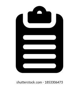 Note icon vector illustration in solid style for any projects, use for website mobile app presentation