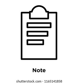 Note icon vector isolated on white background, Note transparent sign , office symbols