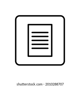 Note icon vector line square style