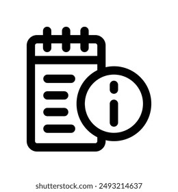 note icon. vector line icon for your website, mobile, presentation, and logo design.