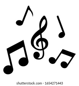 Note Icon Vector. Music illustration sign. song symbol. melody logo.