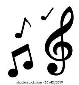 Note Icon Vector. Music illustration sign. song symbol. melody logo.