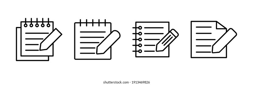 Note icon vector. notepad icon vector
