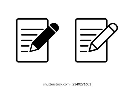 Note icon vector. notepad sign and symbol