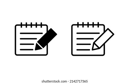 Note icon vector. notepad sign and symbol