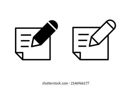 Note icon vector. notepad sign and symbol